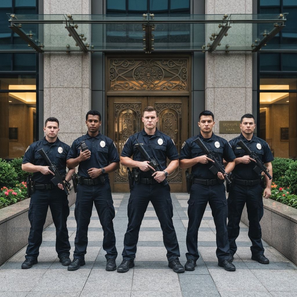 Security professionals at work